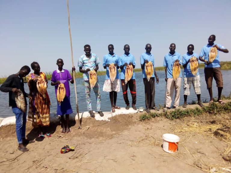 Youth fishing group in Nyal shores